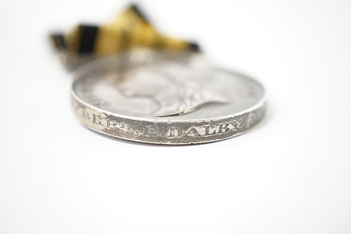 A Queen Victorian East and West Africa Medal, awarded to ‘1388 2nd Corporal, E. Dalby, A.H.C., 1873-4’. Condition - some significant wear to the rim, and the edge possibly skimmed and re-engraved in places.
